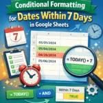 featured image - google sheets conditional formatting date within 7 days
