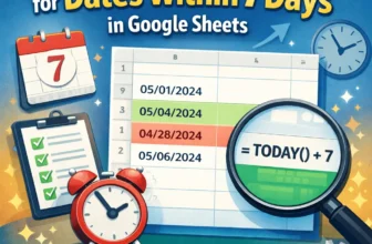 featured image - google sheets conditional formatting date within 7 days