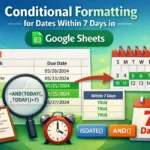 featured image - google sheets conditional formatting date within 7 days