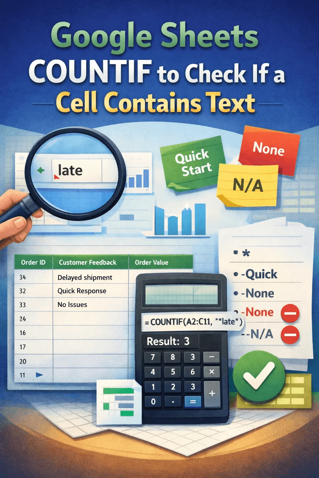 Google Sheets COUNTIF to Check If a Cell Contains Text - Excel Insider