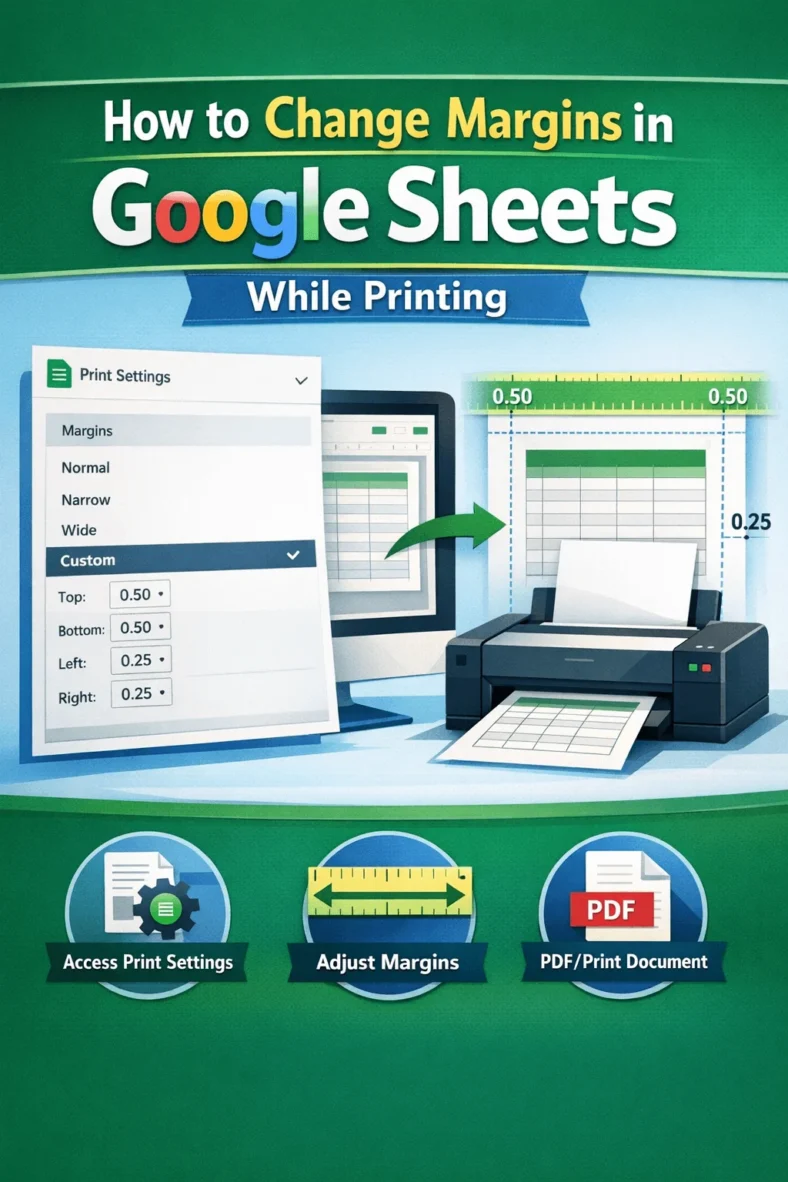 featured image - how to change margins in google sheets