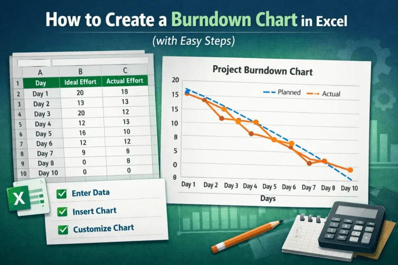 featured image - how to create a burndown chart in excel