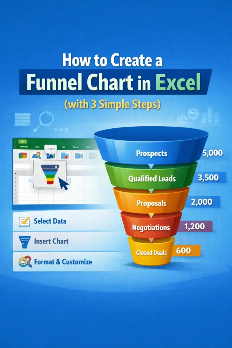 featured image - how to create a funnel chart in excel