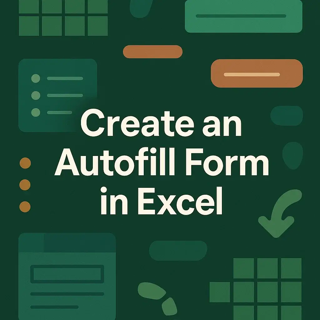 How to Create an Autofill Form in Excel (with Detailed Steps) - Excel ...
