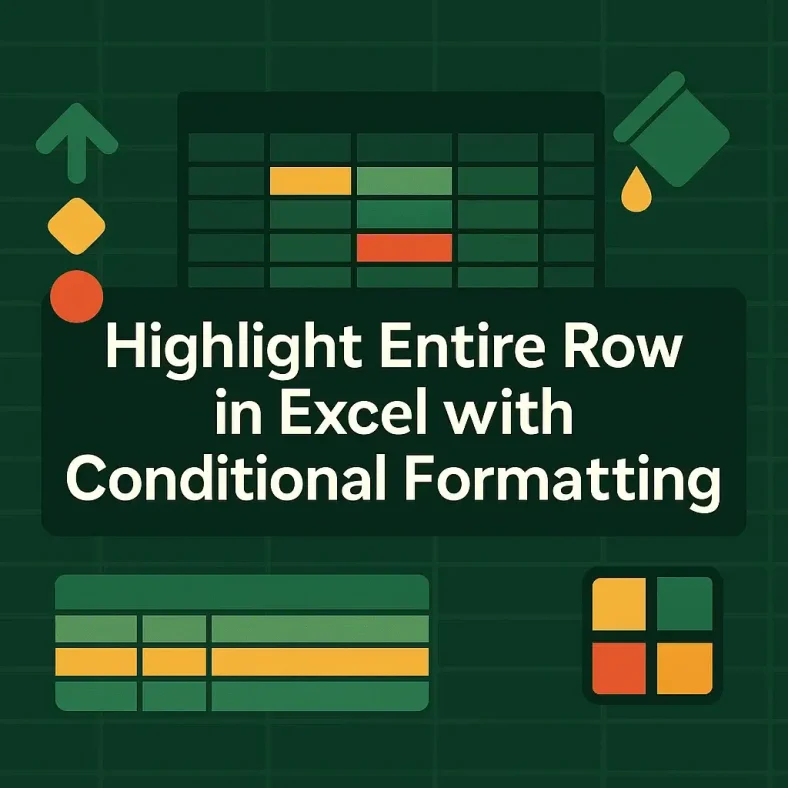 featured image - how to highlight entire row in excel with conditional formatting