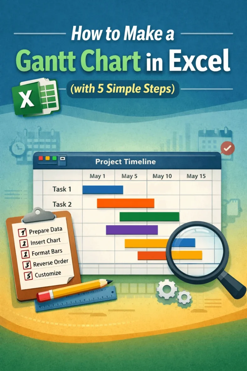featured image - how to make a gantt chart in excel