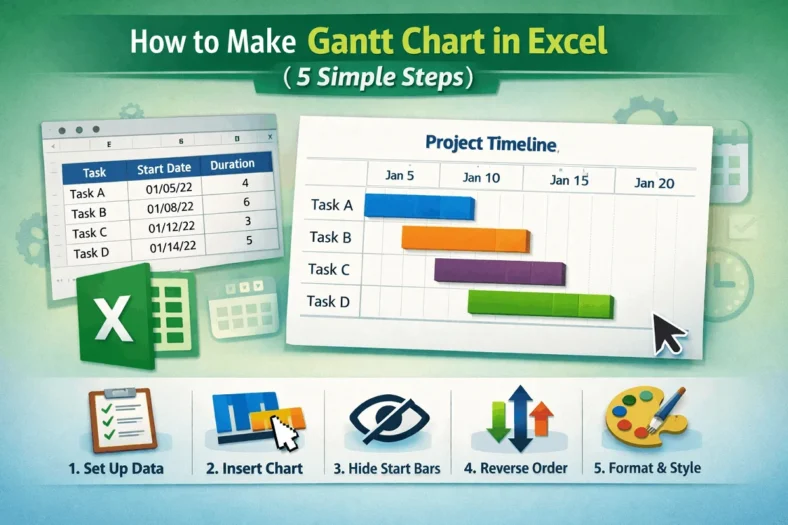 featured image - how to make a gantt chart in excel