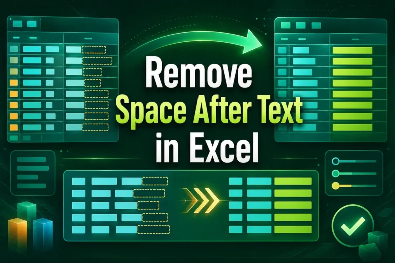 featured image - how to remove space in excel after text