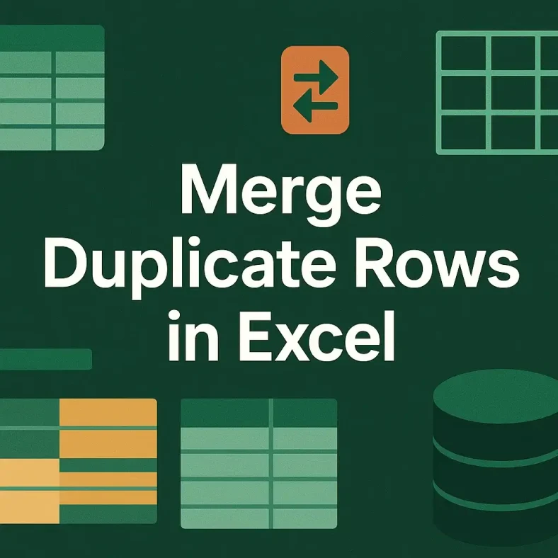 featured image - merge duplicate rows in excel
