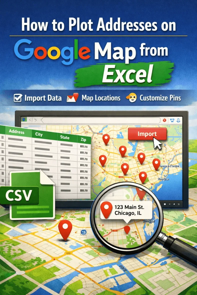 featured image - plot addresses on google map from excel
