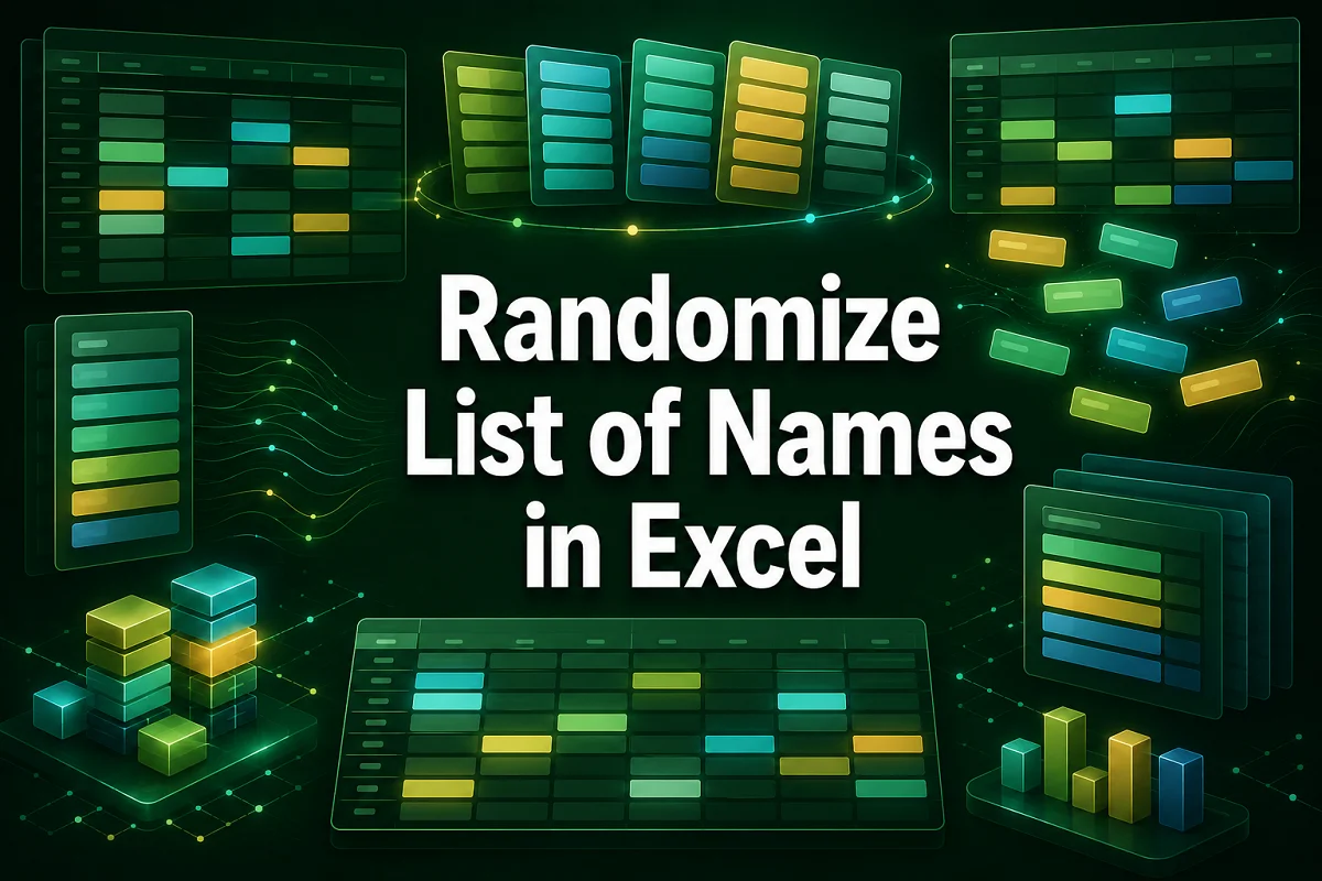 How to Randomize a List of Names in Excel (6 Quick Methods) - Excel Insider