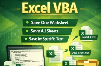 featured image - save worksheet as new file in excel vba