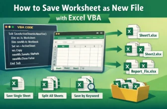 featured image - save worksheet as new file in excel vba
