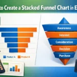featured image - stacked funnel chart in excel