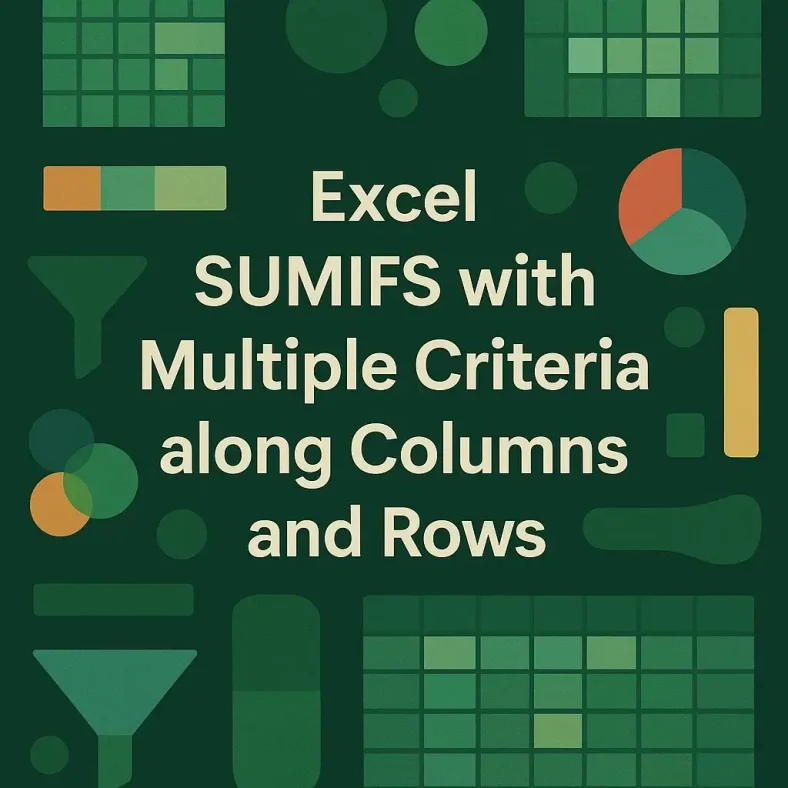 featured image - sumifs multiple criteria column and row