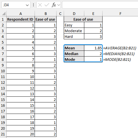 Measures of central tendency mean, median, and mode to how to analyze survey data in excel