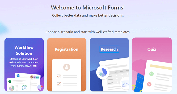 how to create a questionnaire in Excel with web hosted Microsoft Forms