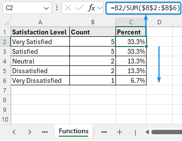 Calculating percentages