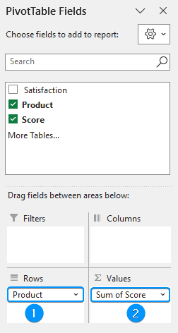 Dragging pivot table fields 