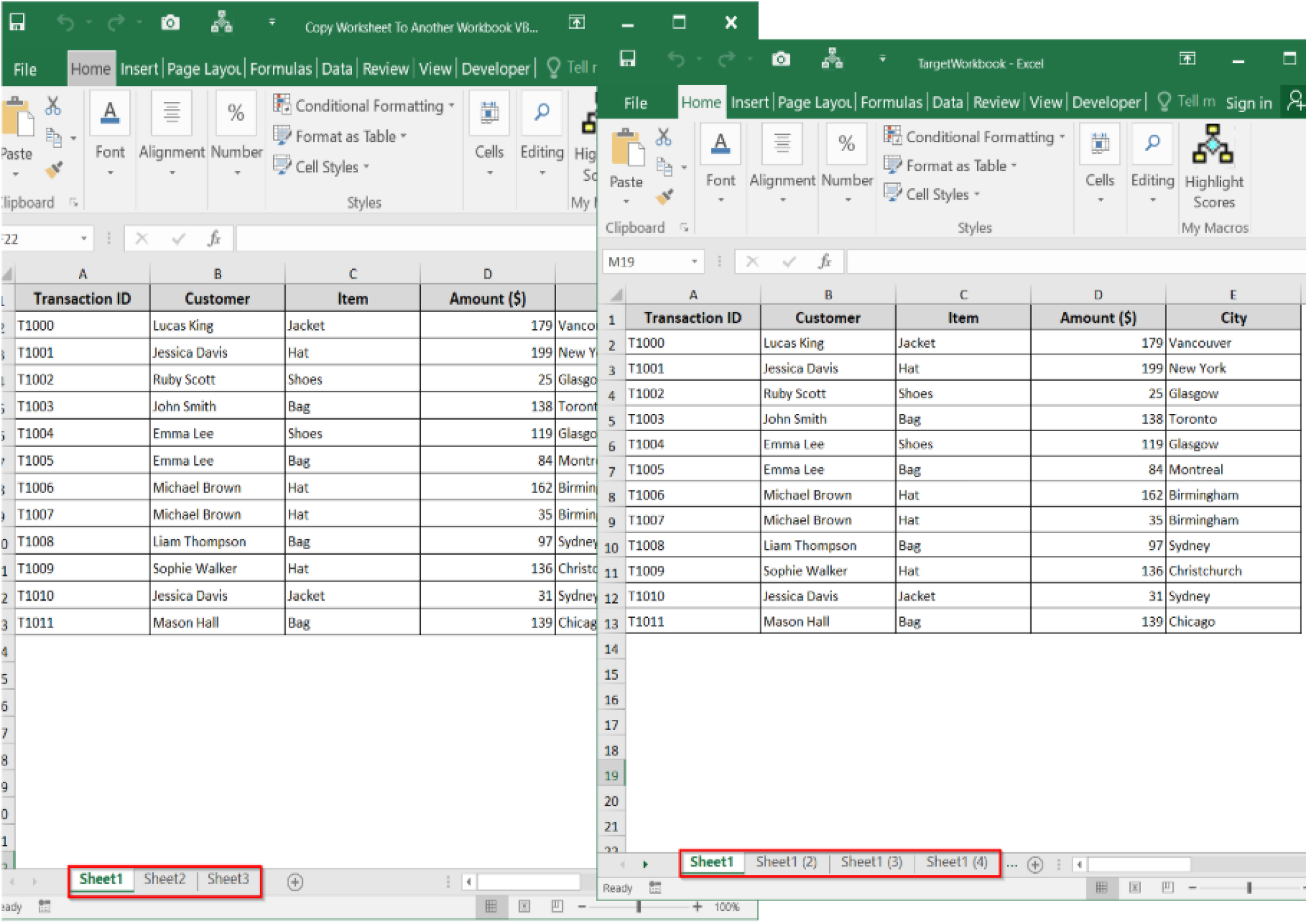 Copy a worksheet to a new workbook with VBA.