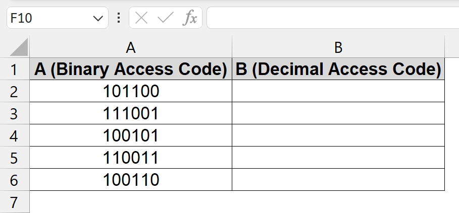 Using BIN2DEC Function to Convert Binary to Decimal in Excel