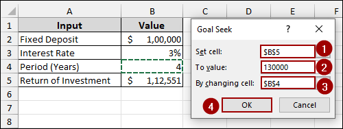 3 Examples to Use Goal Seek in Excel