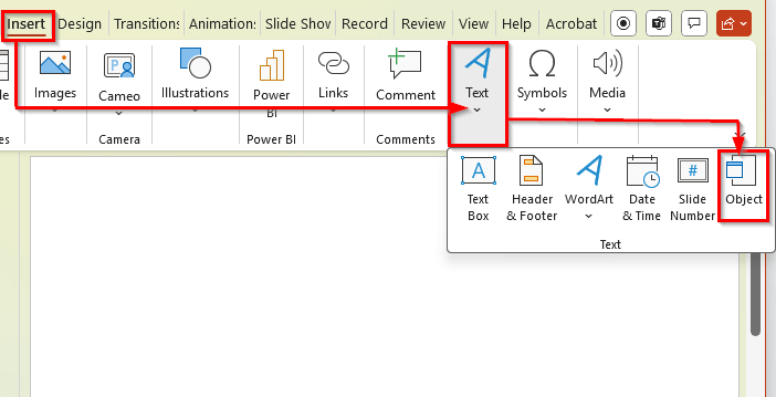 Insert Excel File as an Icon in PowerPoint