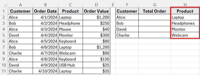 Lookup Multiple Values with Multiple Criteria Using FILTER