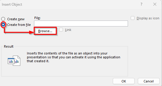 Insert Excel File as an Icon in PowerPoint
