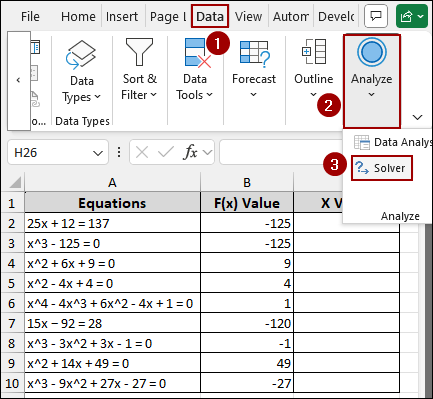 Applying Solver