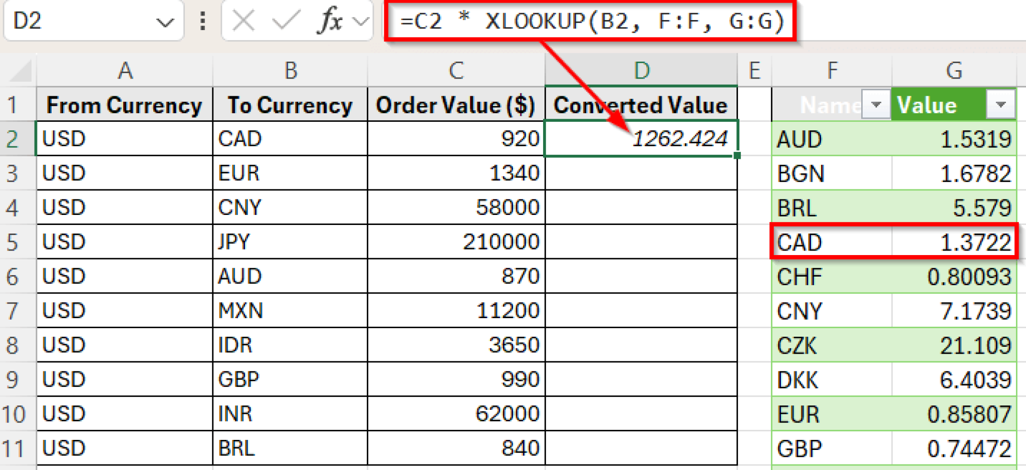 How to Use Real Time Currency Converter in Excel - Excel Insider