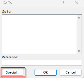 Use the Go To Special Feature to Delete Blank Rows at the Bottom