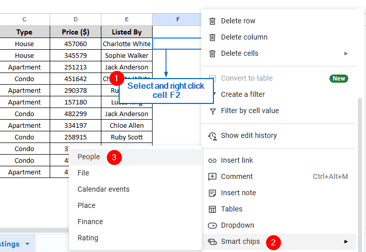 Tag Someone In Google Sheets Using Smart Chips