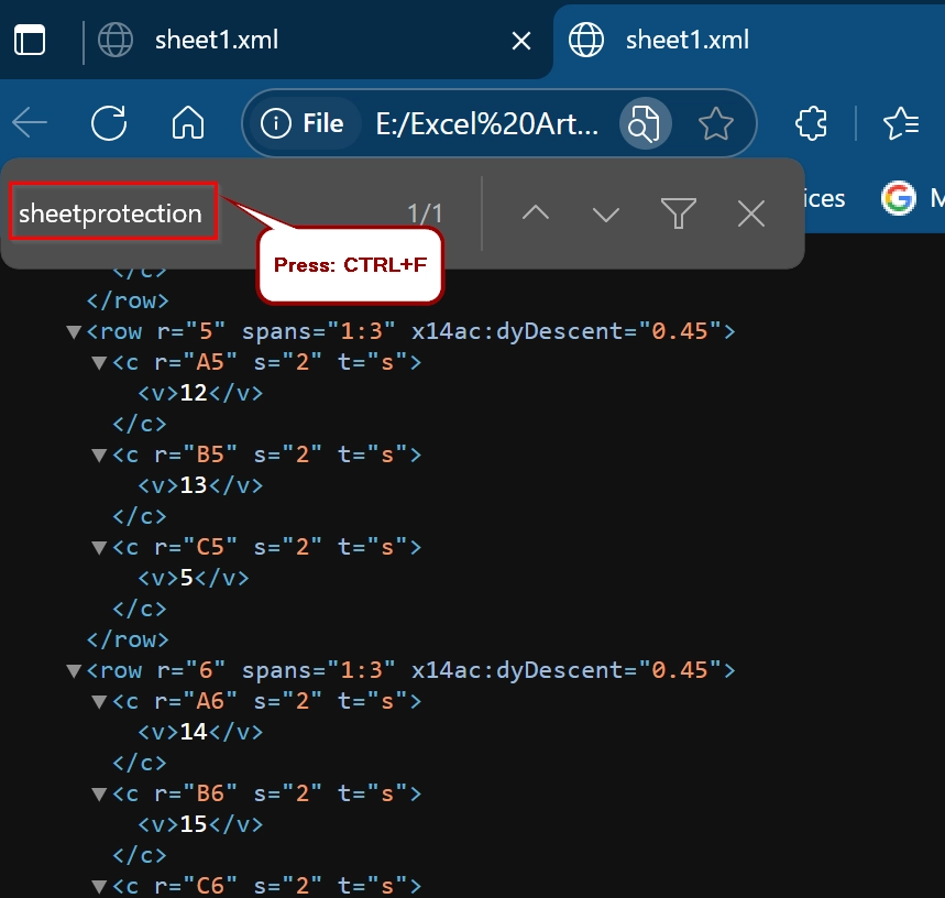 Unlocking Excel Sheet Using the XML Editing without Password