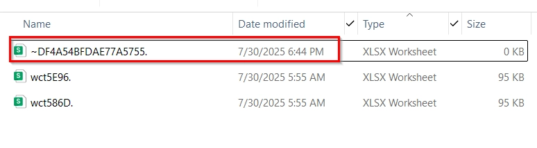 Recover Unsaved Excel File from TEMP Excel Files