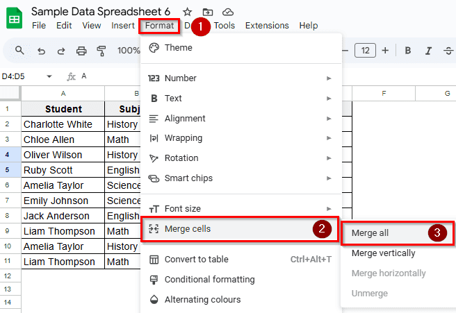 Rotate Texts in Merged Cells