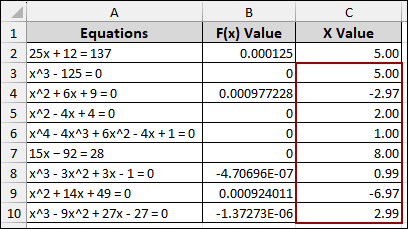 Applying Solver