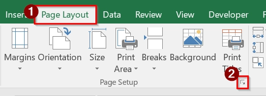 Clear Print Area via Page Setup Dialog Box