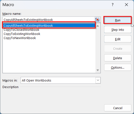 Copy Multiple Worksheets to Another Workbook