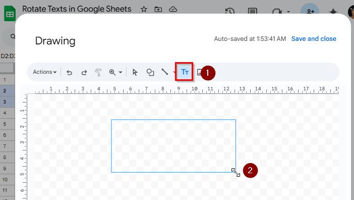 Rotating Using the Drawing Tool