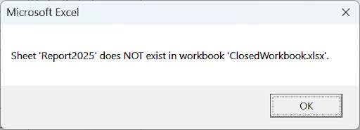 Check If the Sheet Exists in Another Open Workbook