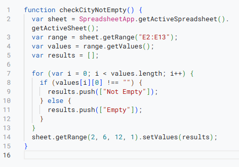 Running Custom Apps Script To Automate Not Empty Cell Detection