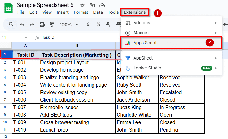 Use Google Apps Script to Automate Row Height