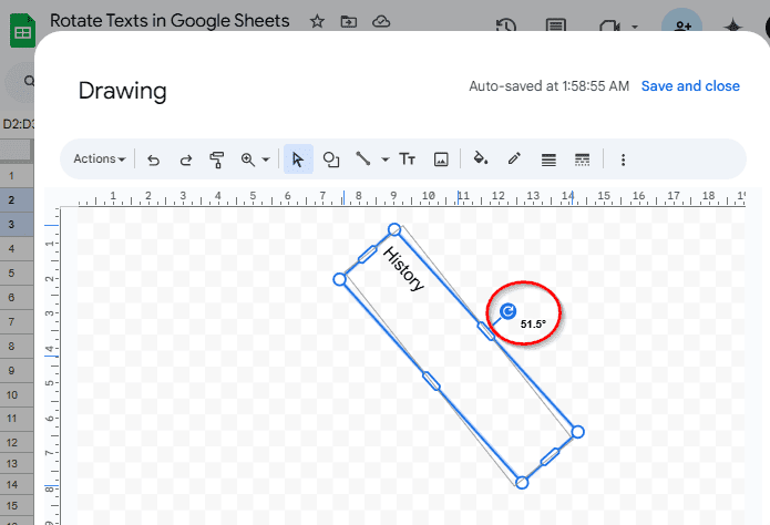 Rotating Using the Drawing Tool