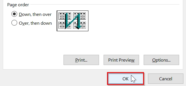 Clear Print Area via Page Setup Dialog Box