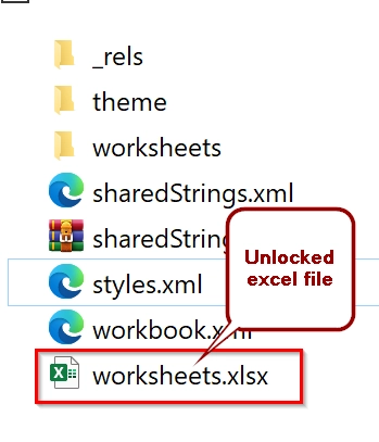 Unlocking Excel Sheet Using the XML Editing without Password