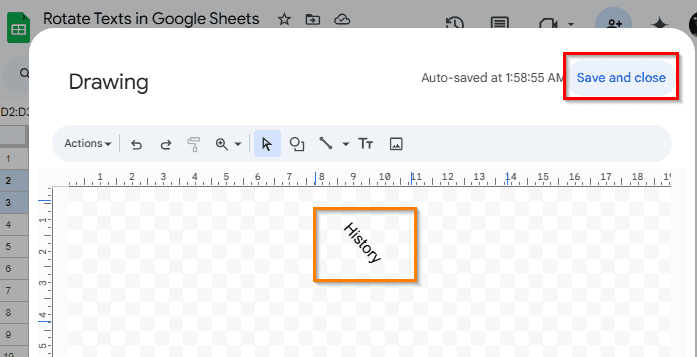 Rotating Using the Drawing Tool