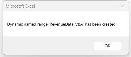 Define Dynamic Named Ranges with VBA For Advanced Control