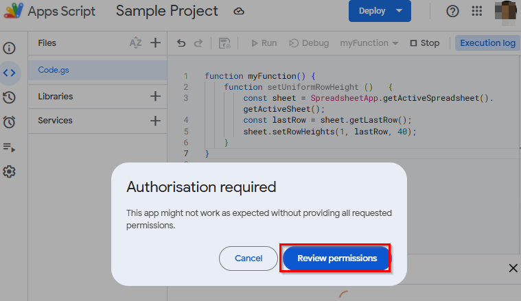 Use Google Apps Script to Automate Row Height