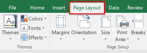 Use Page Layout Tab to Clear Print Area in Excel